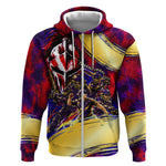 Trinbago Knight Riders Cricket Zip Hoodie Trinidad and Tobago Unleash The Knight Brush Stroke