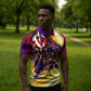 Trinbago Knight Riders Cricket Zipper Polo Shirt Trinidad and Tobago Unleash The Knight Brush Stroke