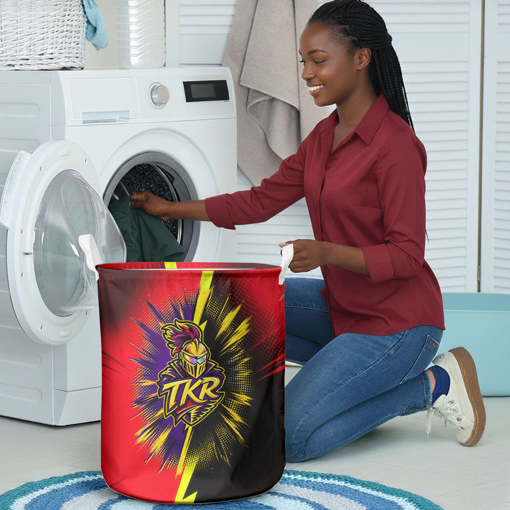 Trinidad and Tobago Cricket Laundry Basket Trinbago Knight Riders - Ride Or Die Comic Halftone