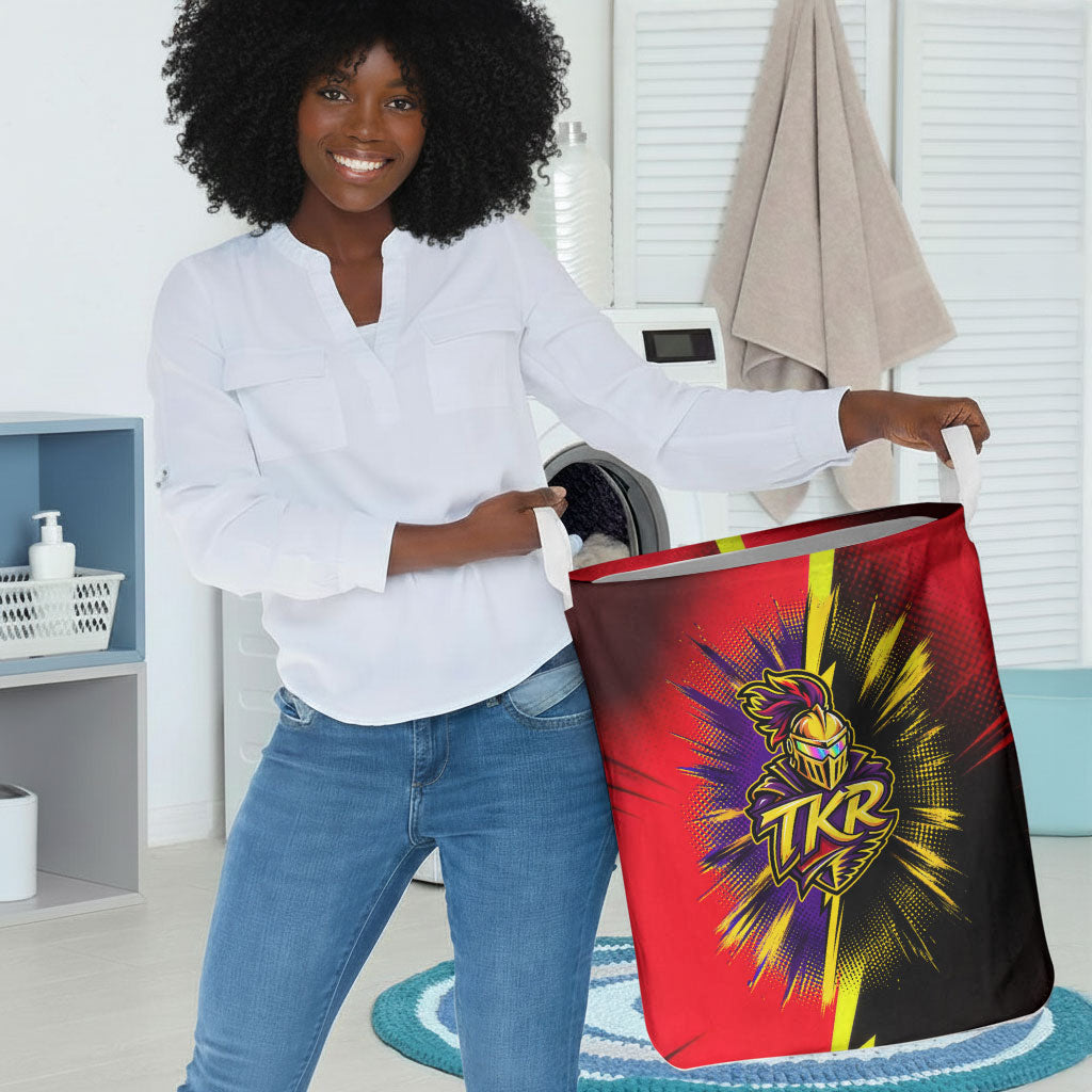 Trinidad and Tobago Cricket Laundry Basket Trinbago Knight Riders - Ride Or Die Comic Halftone