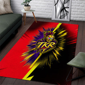 Trinidad and Tobago Cricket Area Rug Trinbago Knight Riders - Ride Or Die Comic Halftone