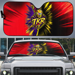 Trinidad and Tobago Cricket Auto Sun Shade Trinbago Knight Riders - Ride Or Die Comic Halftone
