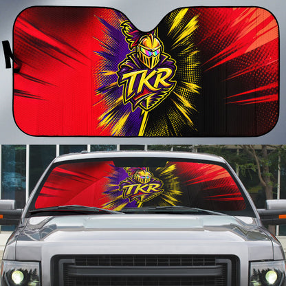 Trinidad and Tobago Cricket Auto Sun Shade Trinbago Knight Riders - Ride Or Die Comic Halftone