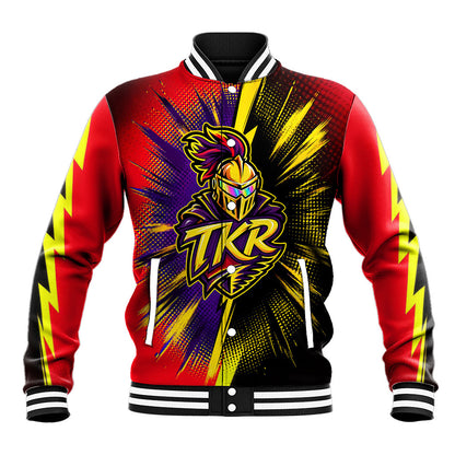 Trinidad and Tobago Cricket Baseball Jacket Trinbago Knight Riders - Ride Or Die Comic Halftone