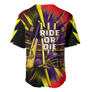 Trinidad and Tobago Cricket Baseball Jersey Trinbago Knight Riders - Ride Or Die Comic Halftone