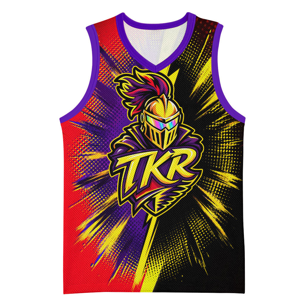 Trinidad and Tobago Cricket Basketball Jersey Trinbago Knight Riders - Ride Or Die Comic Halftone