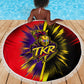 Trinidad and Tobago Cricket Beach Blanket Trinbago Knight Riders - Ride Or Die Comic Halftone