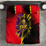Trinidad and Tobago Cricket Bedding Set Trinbago Knight Riders - Ride Or Die Comic Halftone