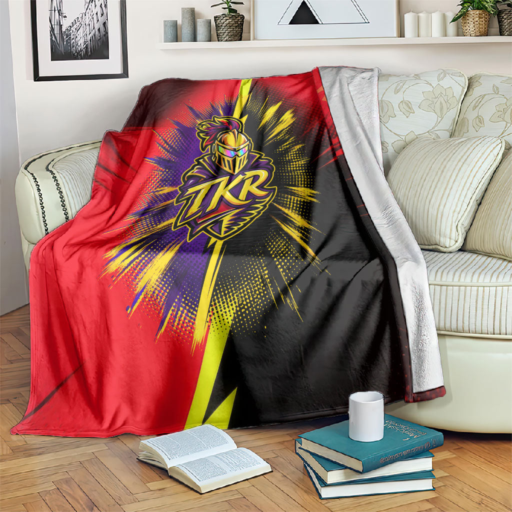 Trinidad and Tobago Cricket Blanket Trinbago Knight Riders - Ride Or Die Comic Halftone