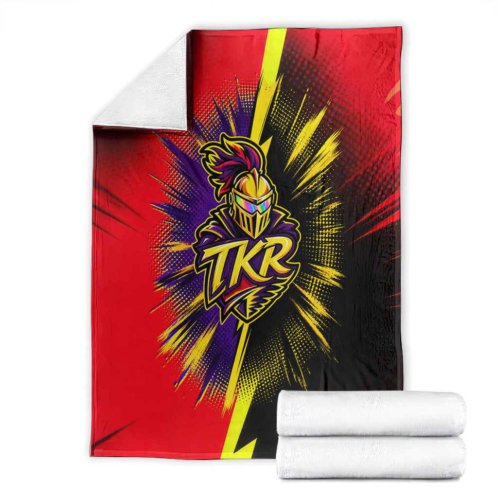 Trinidad and Tobago Cricket Blanket Trinbago Knight Riders - Ride Or Die Comic Halftone