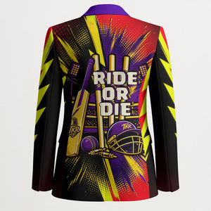 Trinidad and Tobago Cricket Blazer Trinbago Knight Riders - Ride Or Die Comic Halftone