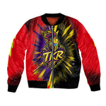 Trinidad and Tobago Cricket Bomber Jacket Trinbago Knight Riders - Ride Or Die Comic Halftone