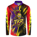 Trinidad and Tobago Cricket Button Sweatshirt Trinbago Knight Riders - Ride Or Die Comic Halftone