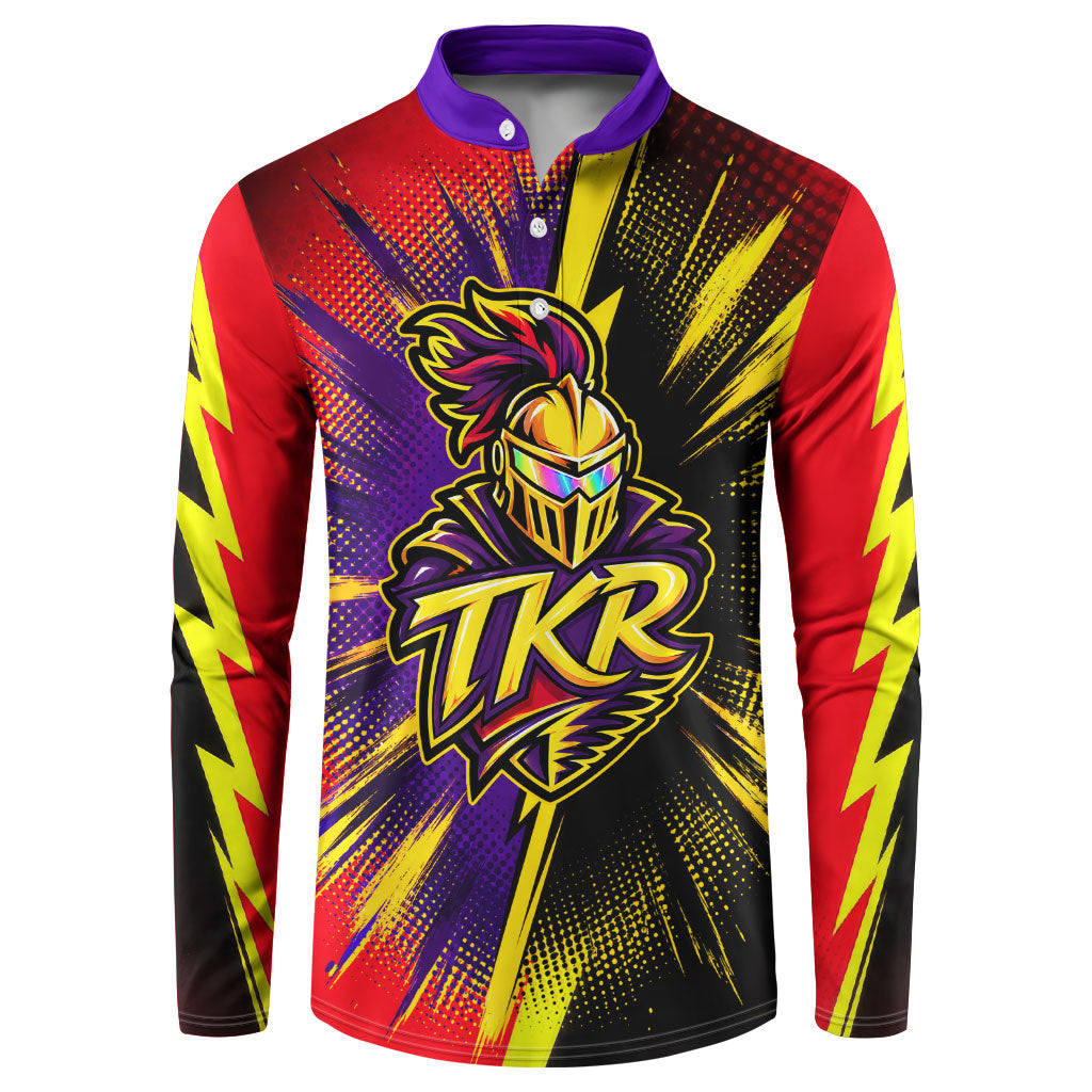 Trinidad and Tobago Cricket Button Sweatshirt Trinbago Knight Riders - Ride Or Die Comic Halftone