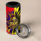 Trinidad and Tobago Cricket 4 in 1 Can Cooler Tumbler Trinbago Knight Riders - Ride Or Die Comic Halftone