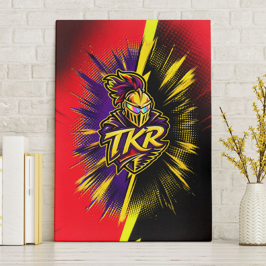 Trinidad and Tobago Cricket Canvas Wall Art Trinbago Knight Riders - Ride Or Die Comic Halftone