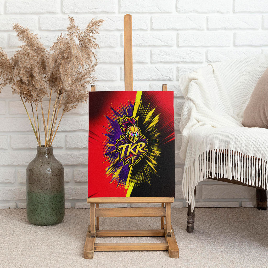 Trinidad and Tobago Cricket Canvas Wall Art Trinbago Knight Riders - Ride Or Die Comic Halftone