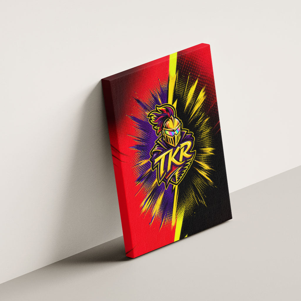 Trinidad and Tobago Cricket Canvas Wall Art Trinbago Knight Riders - Ride Or Die Comic Halftone