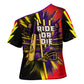 Trinidad and Tobago Cricket Cross Shoulder Shirt Trinbago Knight Riders - Ride Or Die Comic Halftone