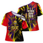 Trinidad and Tobago Cricket Cross Shoulder Shirt Trinbago Knight Riders - Ride Or Die Comic Halftone