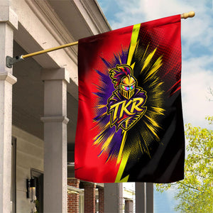 Trinidad and Tobago Cricket Garden Flag Trinbago Knight Riders - Ride Or Die Comic Halftone