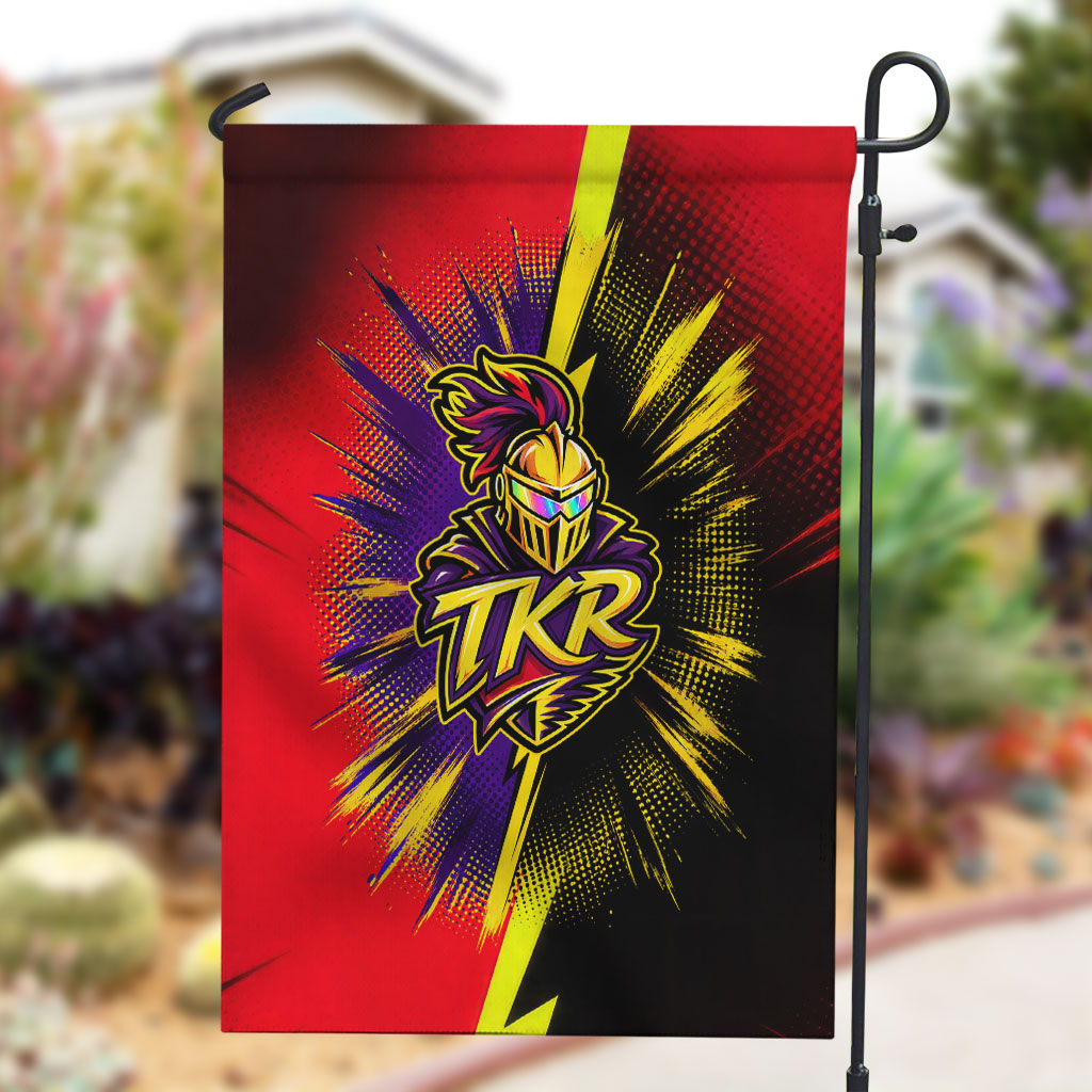 Trinidad and Tobago Cricket Garden Flag Trinbago Knight Riders - Ride Or Die Comic Halftone