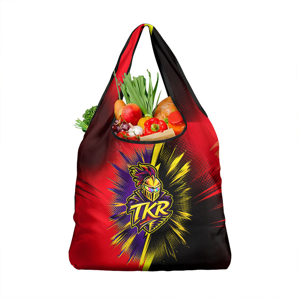 Trinidad and Tobago Cricket Grocery Bag Trinbago Knight Riders - Ride Or Die Comic Halftone