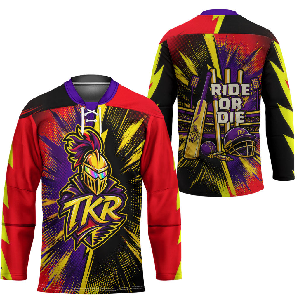 Trinidad and Tobago Cricket Hockey Jersey Trinbago Knight Riders - Ride Or Die Comic Halftone