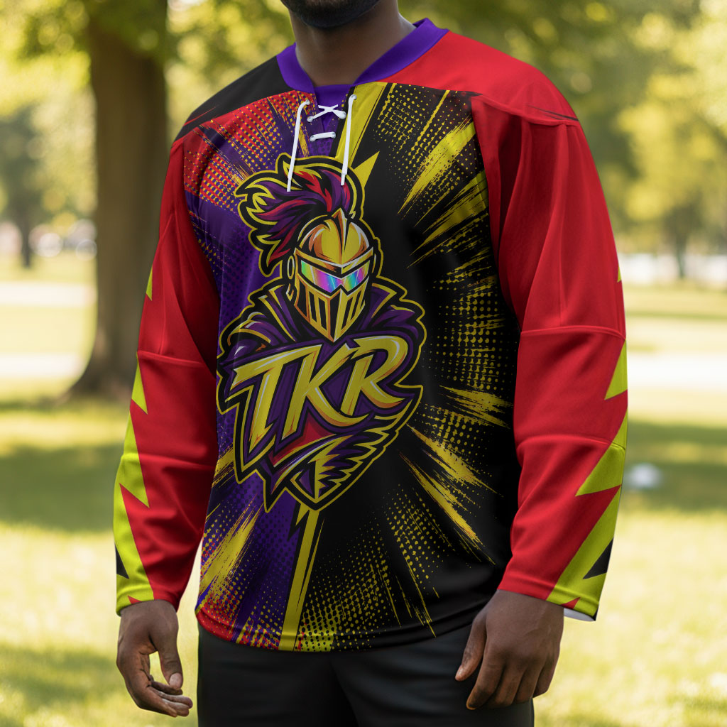 Trinidad and Tobago Cricket Hockey Jersey Trinbago Knight Riders - Ride Or Die Comic Halftone