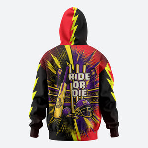 Trinidad and Tobago Cricket Hoodie Trinbago Knight Riders - Ride Or Die Comic Halftone