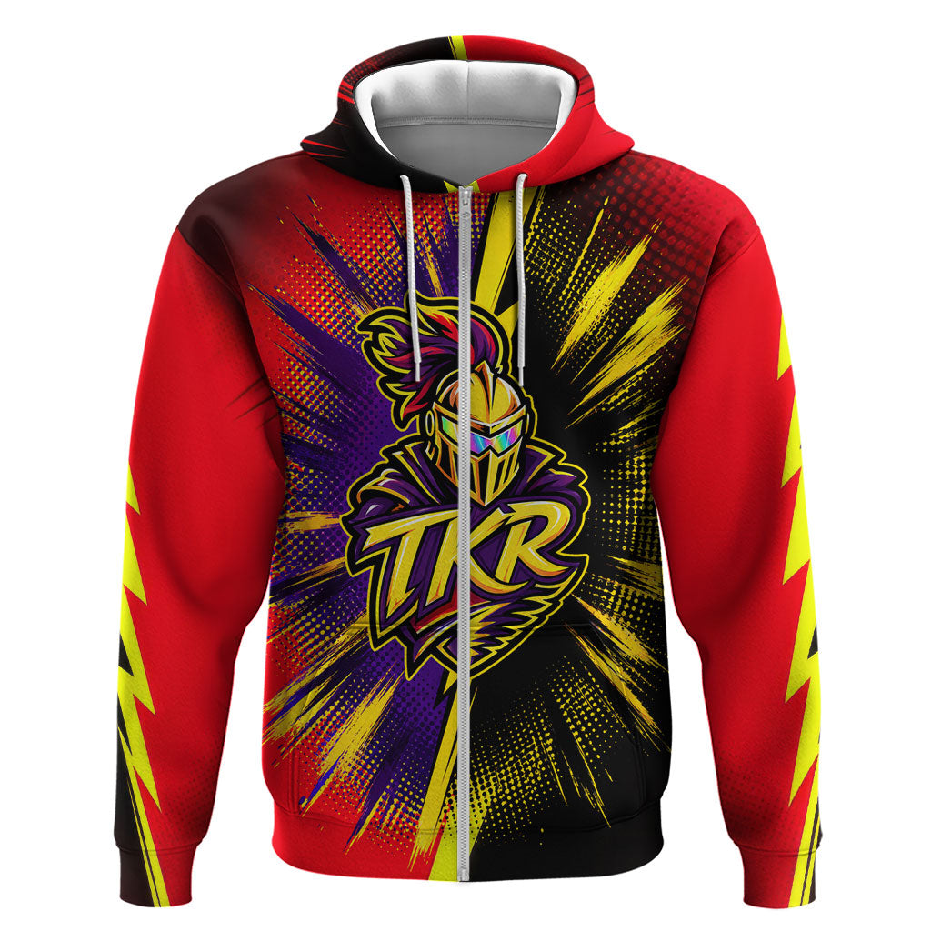 Trinidad and Tobago Cricket Hoodie Trinbago Knight Riders - Ride Or Die Comic Halftone