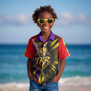 Trinidad and Tobago Cricket Kid Hawaiian Shirt Trinbago Knight Riders - Ride Or Die Comic Halftone