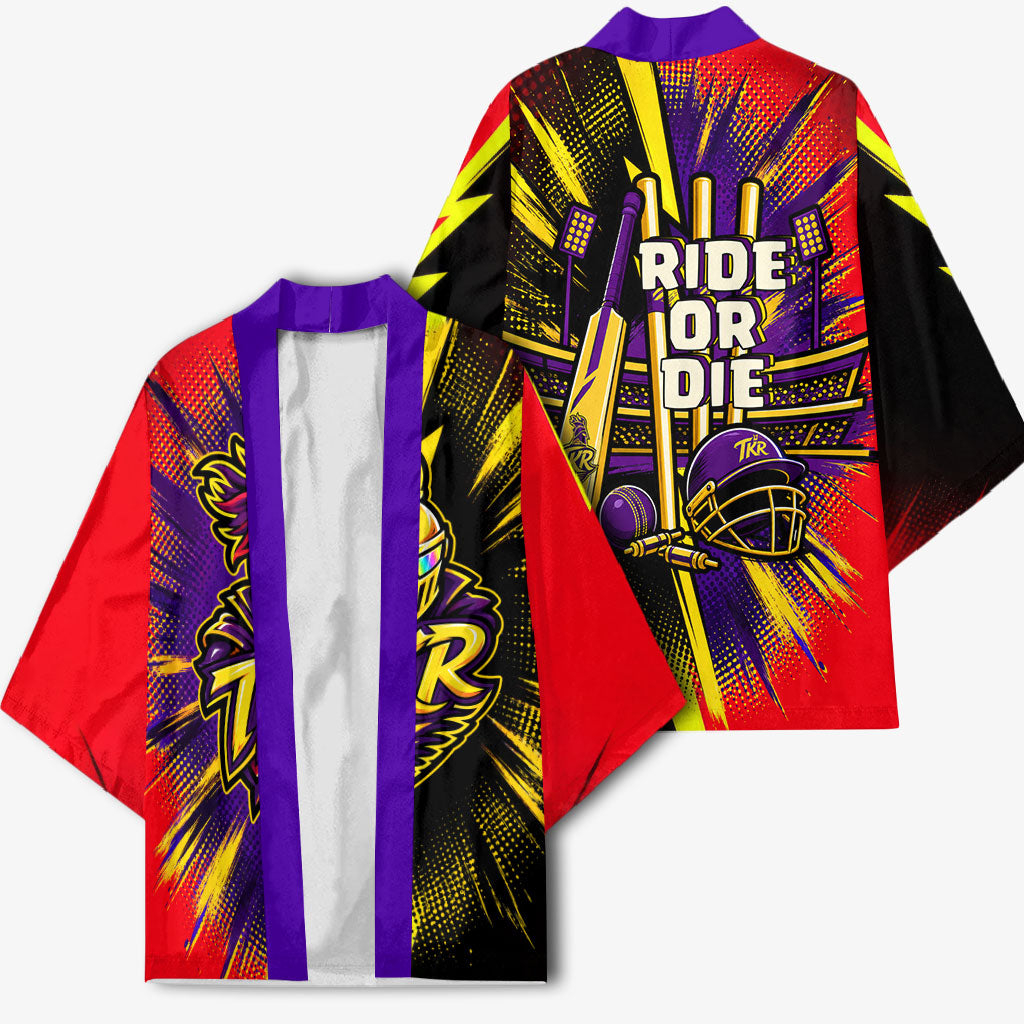 Trinidad and Tobago Cricket Kimono Trinbago Knight Riders - Ride Or Die Comic Halftone
