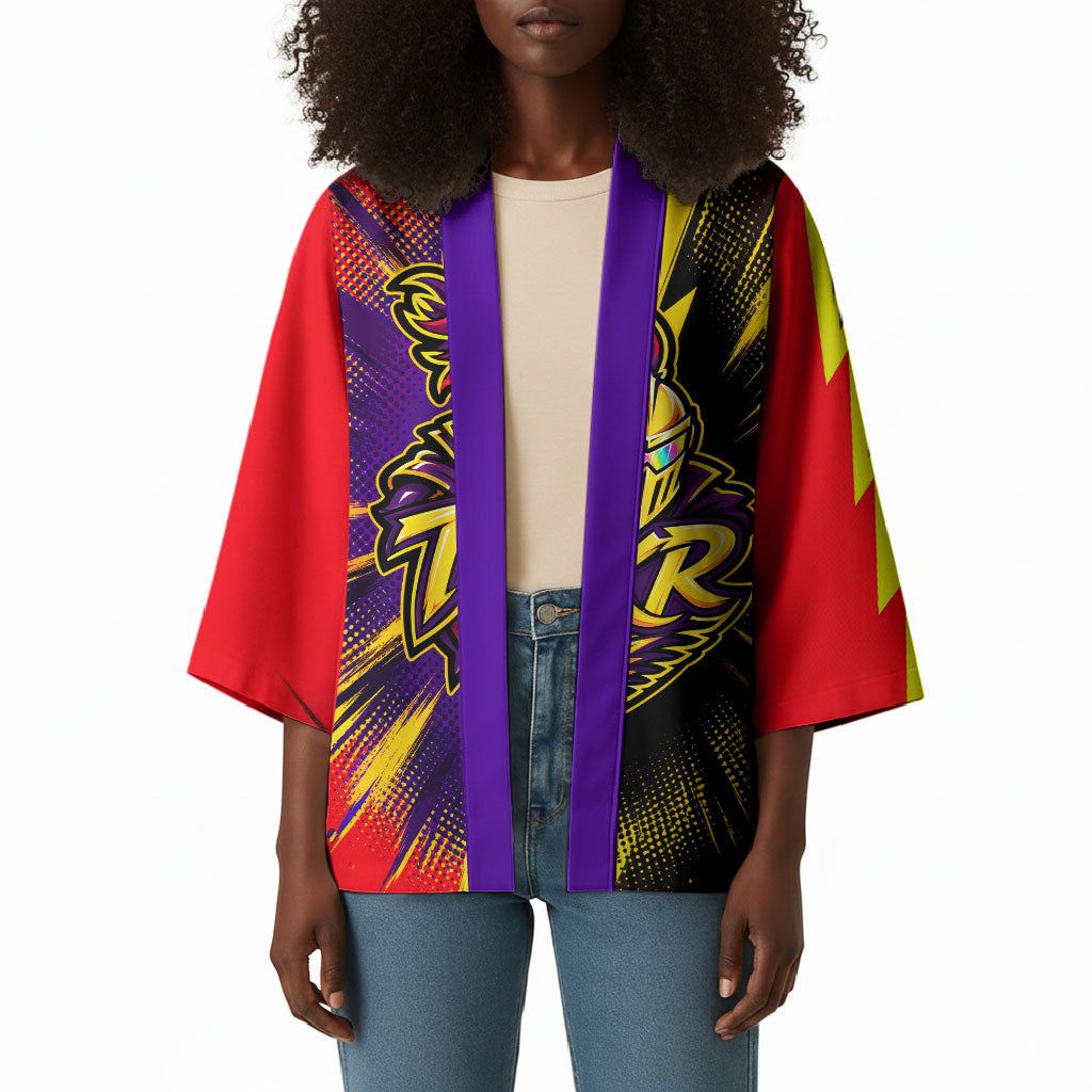 Trinidad and Tobago Cricket Kimono Trinbago Knight Riders - Ride Or Die Comic Halftone