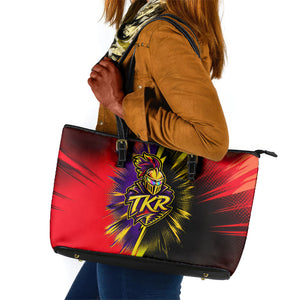 Trinidad and Tobago Cricket Leather Tote Bag Trinbago Knight Riders - Ride Or Die Comic Halftone