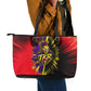 Trinidad and Tobago Cricket Leather Tote Bag Trinbago Knight Riders - Ride Or Die Comic Halftone