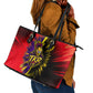 Trinidad and Tobago Cricket Leather Tote Bag Trinbago Knight Riders - Ride Or Die Comic Halftone