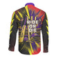 Trinidad and Tobago Cricket Long Sleeve Button Shirt Trinbago Knight Riders - Ride Or Die Comic Halftone