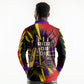 Trinidad and Tobago Cricket Long Sleeve Polo Shirt Trinbago Knight Riders - Ride Or Die Comic Halftone