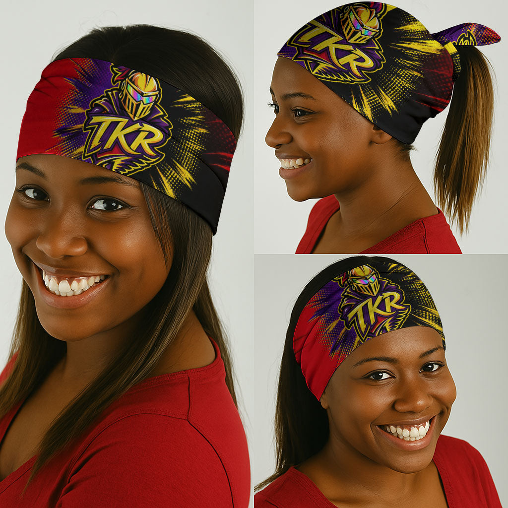 Trinidad and Tobago Cricket Neck Gaiter Trinbago Knight Riders - Ride Or Die Comic Halftone