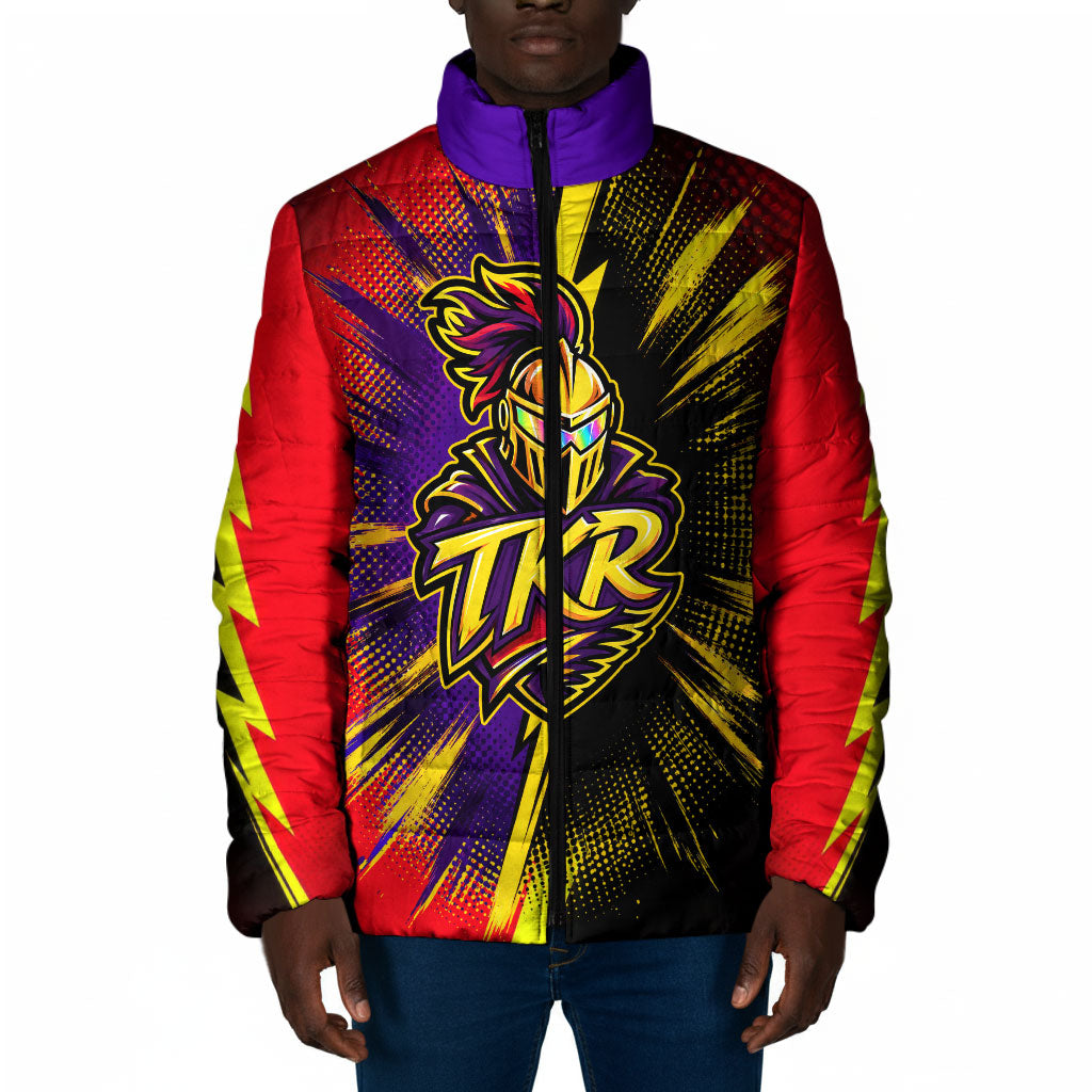 Trinidad and Tobago Cricket Padded Jacket Trinbago Knight Riders - Ride Or Die Comic Halftone