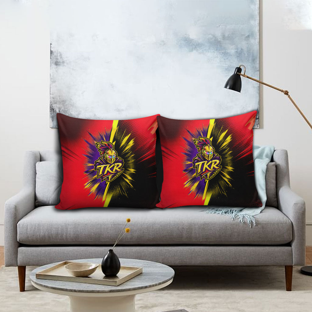 Trinidad and Tobago Cricket Pillow Cover Trinbago Knight Riders - Ride Or Die Comic Halftone