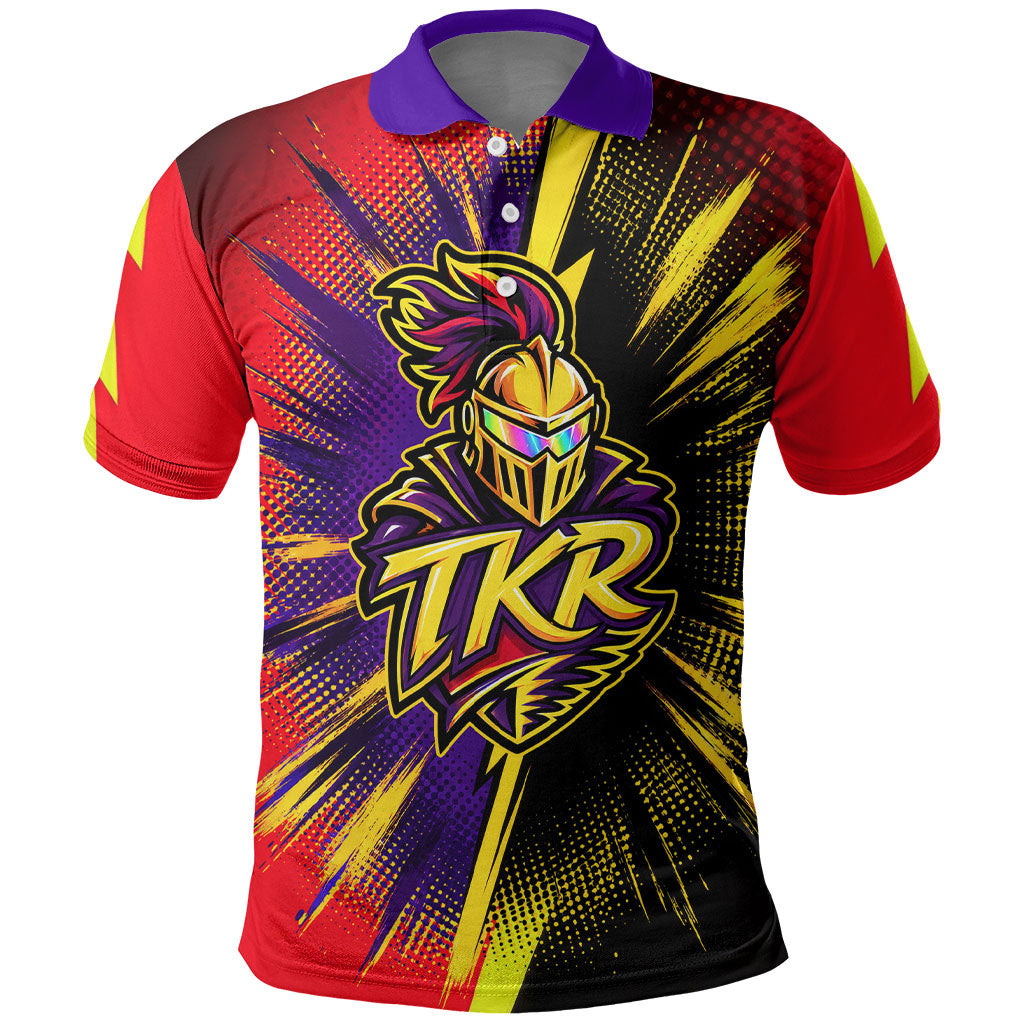 Trinidad and Tobago Cricket Polo Shirt Trinbago Knight Riders - Ride Or Die Comic Halftone