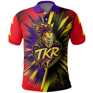 Trinidad and Tobago Cricket Polo Shirt Trinbago Knight Riders - Ride Or Die Comic Halftone