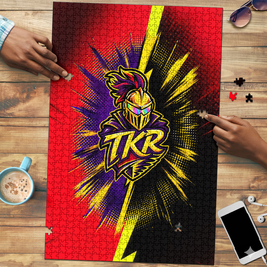 Trinidad and Tobago Cricket Puzzle Trinbago Knight Riders - Ride Or Die Comic Halftone