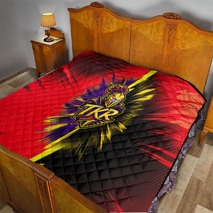 Trinidad and Tobago Cricket Quilt Trinbago Knight Riders - Ride Or Die Comic Halftone