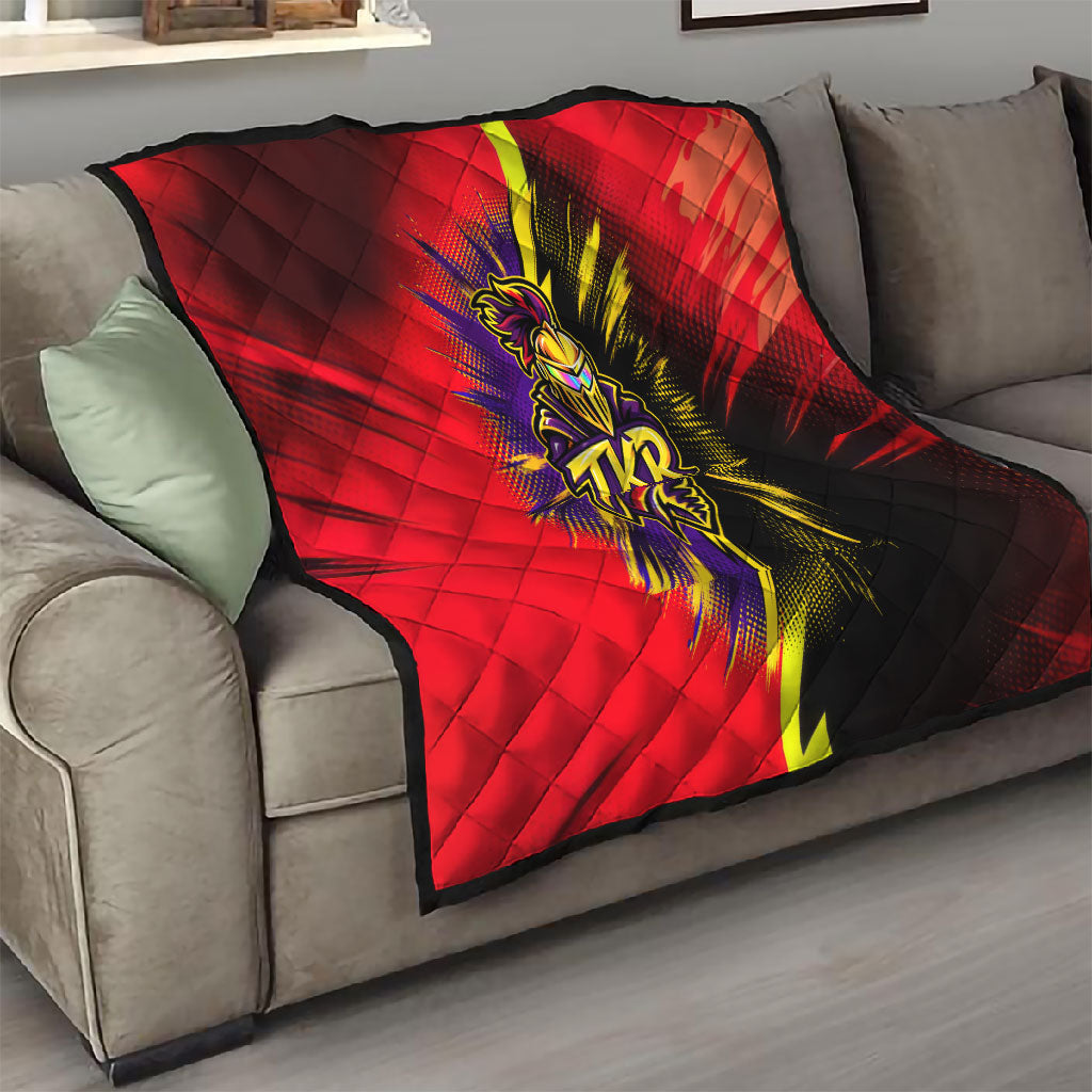 Trinidad and Tobago Cricket Quilt Trinbago Knight Riders - Ride Or Die Comic Halftone