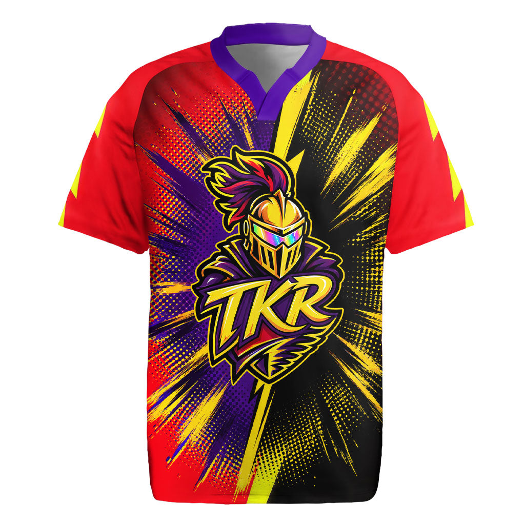 Trinidad and Tobago Cricket Rugby Jersey Trinbago Knight Riders - Ride Or Die Comic Halftone