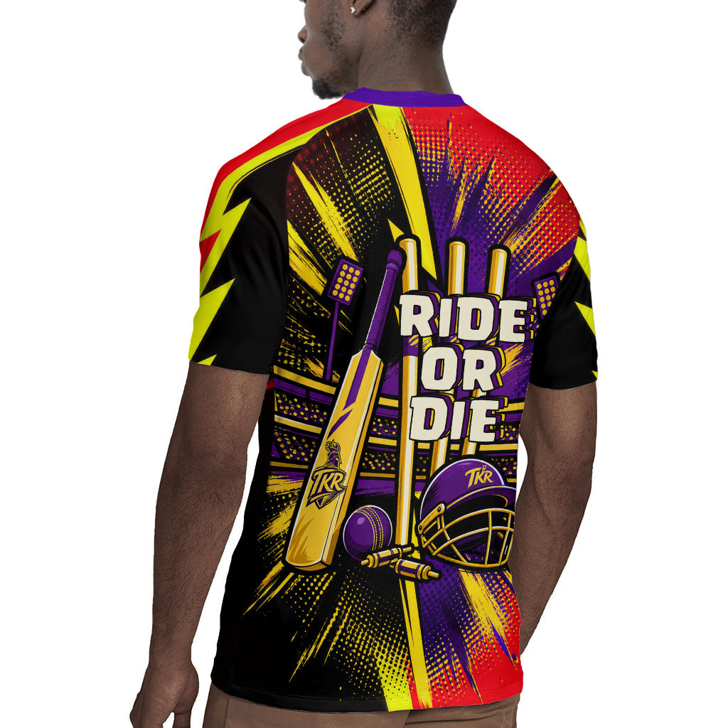 Trinidad and Tobago Cricket Rugby Jersey Trinbago Knight Riders - Ride Or Die Comic Halftone