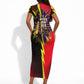 Trinidad and Tobago Cricket Short Sleeve Bodycon Dress Trinbago Knight Riders - Ride Or Die Comic Halftone